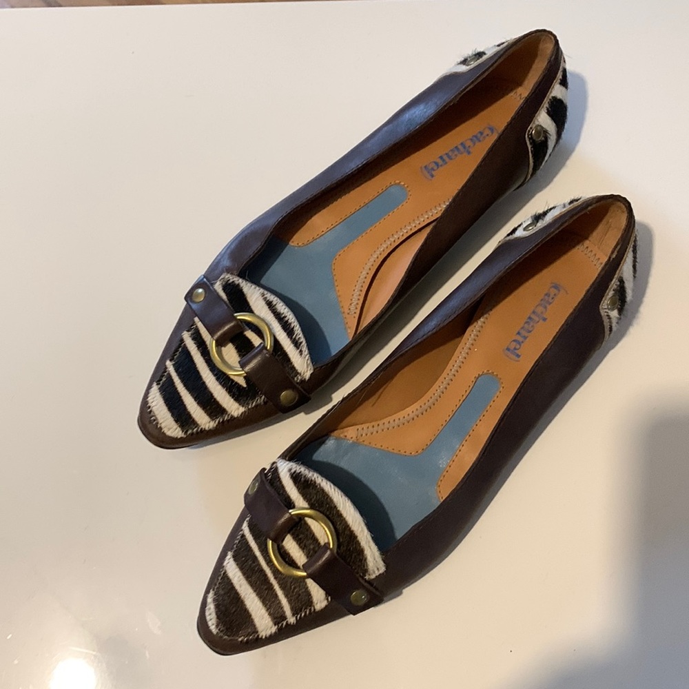 Vintage Cacharel Zebra Print Flats (Size 6)
